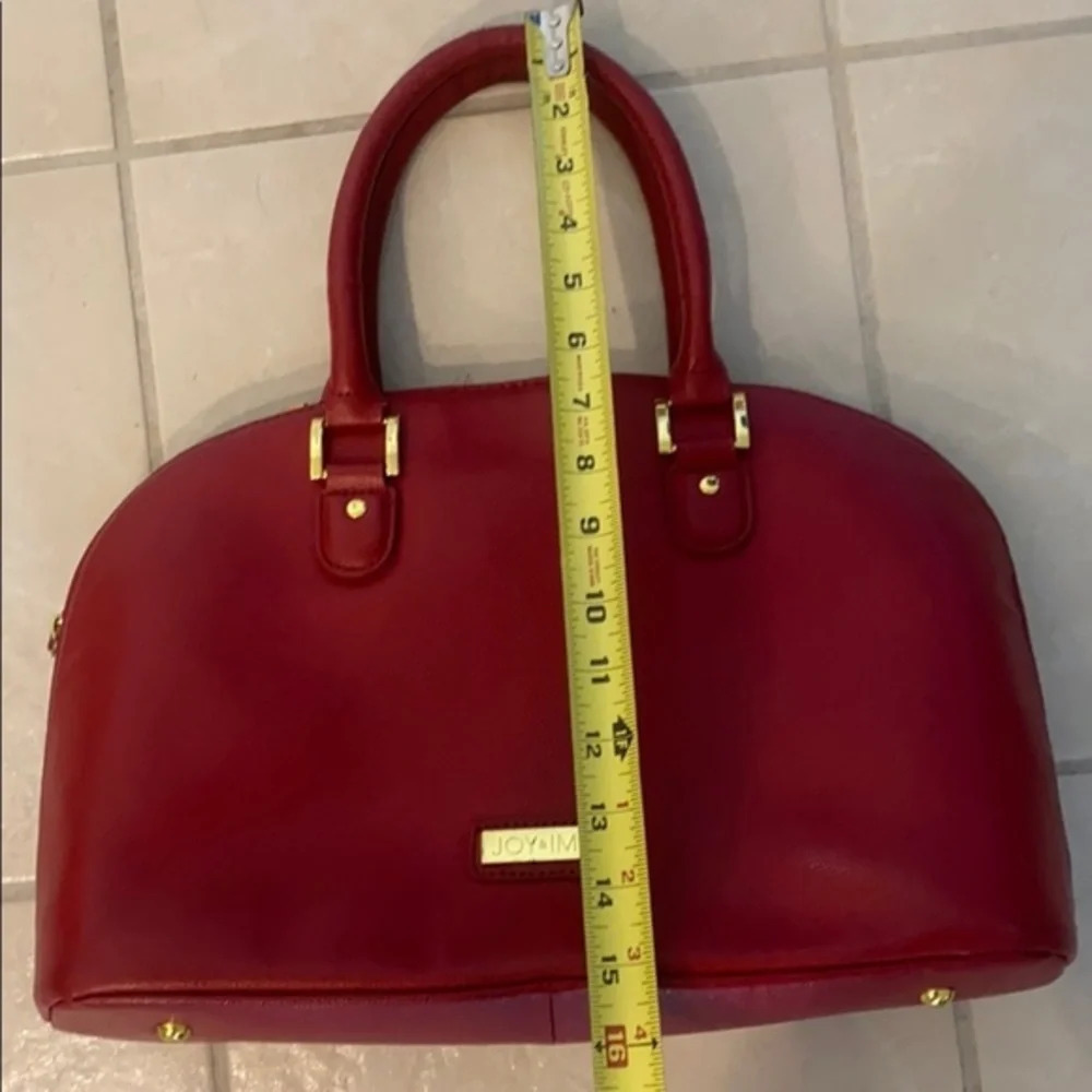 Joy &‎ Iman Red Leather Handbag​ - Picture 7 of 11